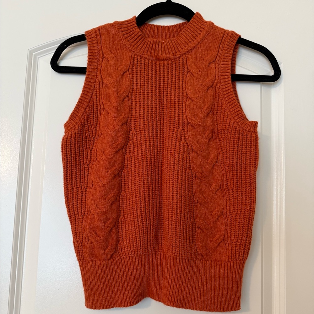 Cyrus Orange Knit Sweater Vest! NWOT!